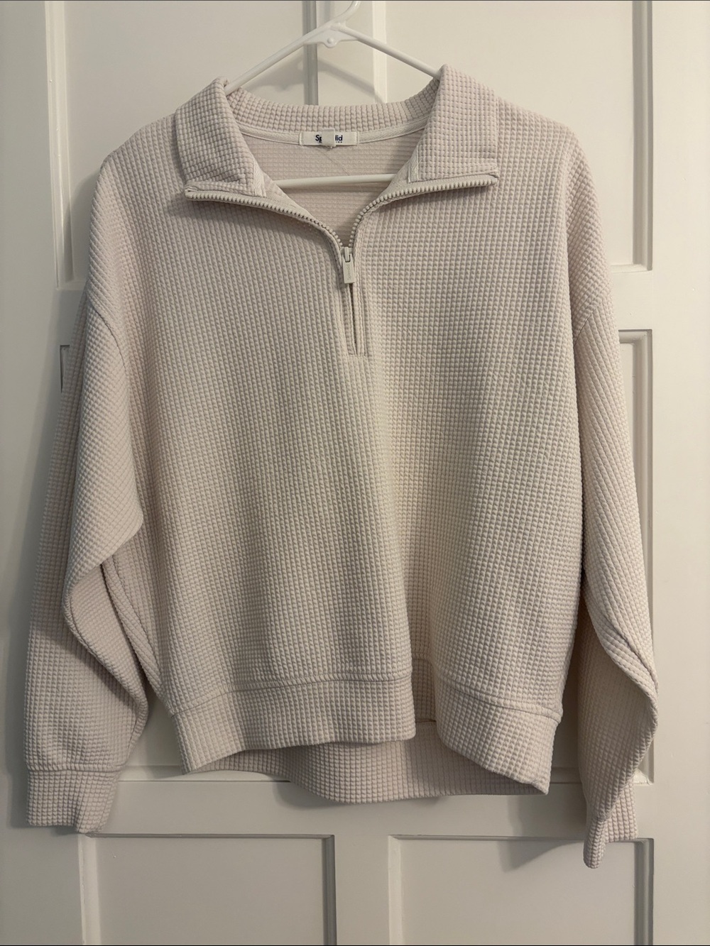 Splendid waffle half zip